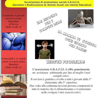 Ventimiglia: a luglio e agosto, servizio di Dopo-scuola estivo 'Scuola No-Problem'