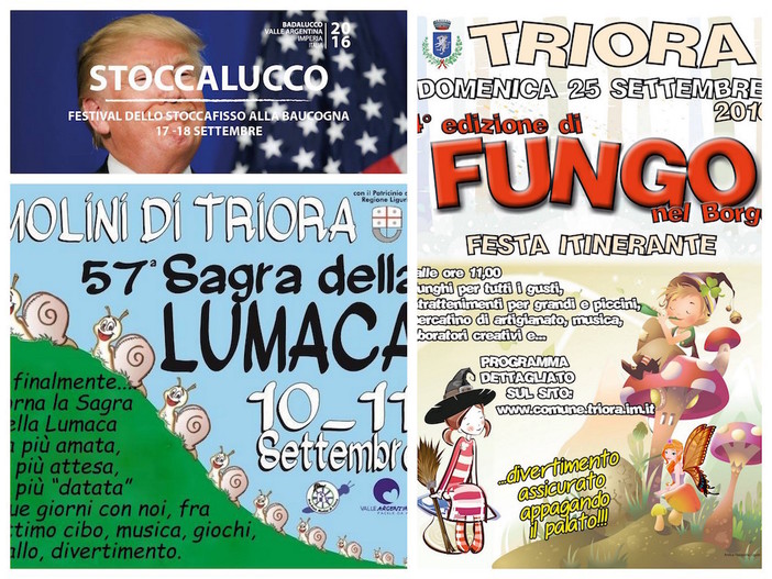 Settembre indimenticabile in Valle Argentina: ultimi preparativi per le tre sagre della tradizione a Molini di Triora, Badalucco e Triora
