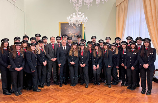 L’assessore Marco Scajola durante la cerimonia di giuramento.