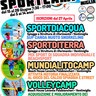 Ventimiglia, al via lo "Sportcamp" tra mare, sport e divertimento