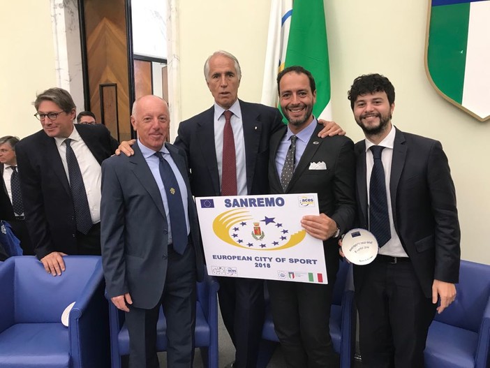 Sanremo “Città Europea dello Sport 2018”: questa mattina a Roma la consegna della targa (Foto)