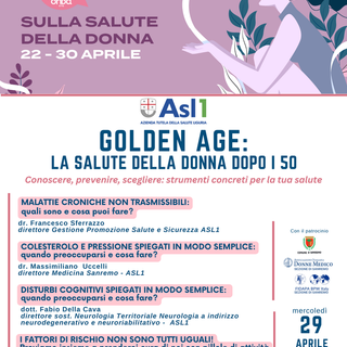 Sanremo, la “Golden Age” della salute delle donne con un incontro dedicato alle over 50