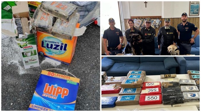 Ventimiglia: droga nei fustini del detersivo, sequestrati 50 kg di cocaina al confine Ventimiglia: droga nei fustini del detersivo, sequestrati 50 kg di cocaina al confine