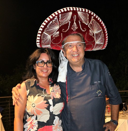 Silvia Morano direttrice del Villaggio dei Giori e lo chef Sandro Lelli