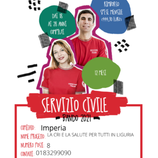 Per il Servizio Civile Universale la Croce Rossa di Imperia cerca 10 giovani da impiegare in due progetti Per il Servizio Civile Universale la Croce Rossa di Imperia cerca 10 giovani da impiegare in due progetti