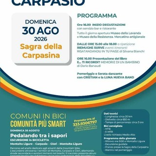Carpasio, torna la Sagra della Carpasina con un'escursione su due ruote