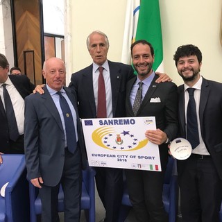 Sanremo “Città Europea dello Sport 2018”: questa mattina a Roma la consegna della targa (Foto)