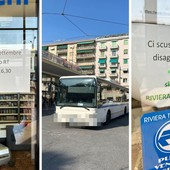 Sanremo: sciopero RT il 9 settembre, alla biglietteria spunta un cartello "Scusate per il disagio, ma non siamo di Riviera Trasporti" Sanremo: sciopero RT il 9 settembre, alla biglietteria spunta un cartello "Scusate per il disagio, ma non siamo di Riviera Trasporti"