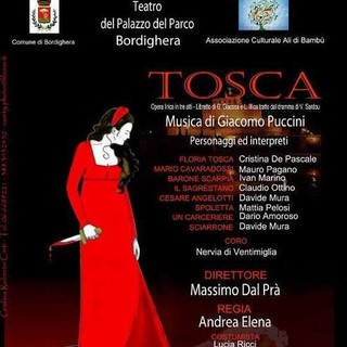 Bordighera: domenica prossima al palazzo del Parco, in scena 'Tosca' di Giacomo Puccini Bordighera: domenica prossima al palazzo del Parco, in scena 'Tosca' di Giacomo Puccini