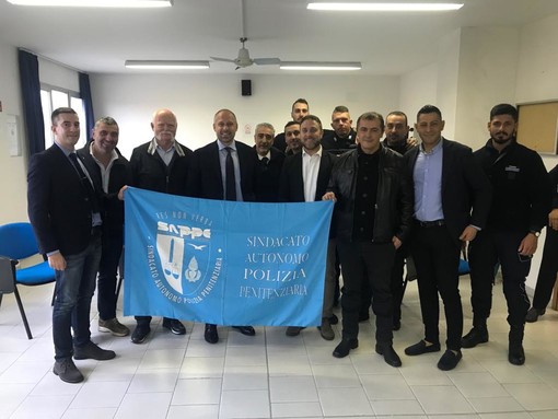 Elezioni Sanremo: il candidato sindaco del centrodestra unito Sergio Tommasini in visita al carcere di Valle Armea