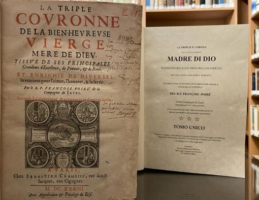 Sanremo, lunedì la presentazione de “La triplice corona della beata Vergine Madre di Dio” Sanremo, lunedì la presentazione de “La triplice corona della beata Vergine Madre di Dio”