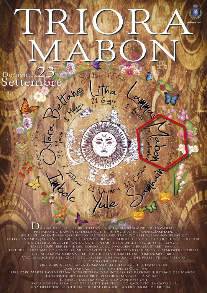 Triora: domenica prossima la festa per l'equinozio d'autunno, sarà tempo di Mabon