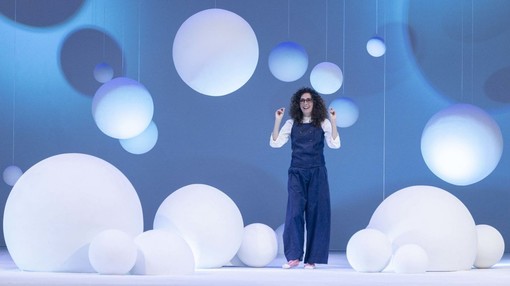 Teresa Mannino al teatro Ariston di Sanremo Teresa Mannino al teatro Ariston di Sanremo