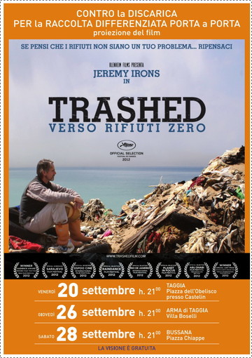 Arma di Taggia: questa sera a Villa Boselli torna la proiezione del film 'Trashed'