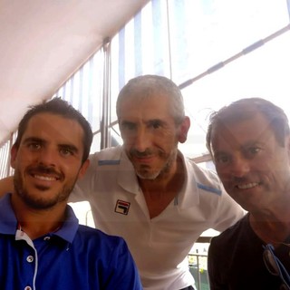 Tennis: dopo gli straordinari risultati al torneo di Wimbledon oggi Thomas Fabbiano si è allenato a Bordighera