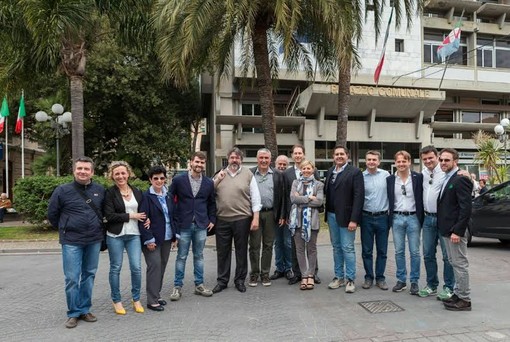 Elezioni comunali Diano Marina: visita del Capogruppo in Senato della Lega e del Presidente della Regione Giovanni Toti a sostegno del Sindaco Giacomo Chiappori