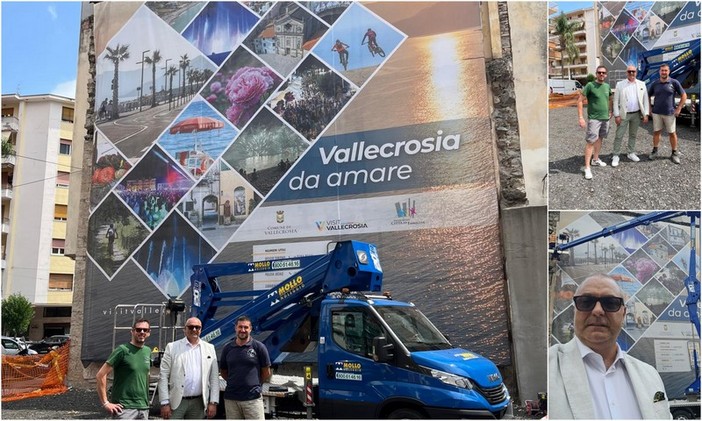 Vallecrosia installa un telo promozionale sulla facciata dell'ex Impero, Perri: "Dopo 35 anni via Primo Maggio torna dignitosa" (Foto) Vallecrosia installa un telo promozionale sulla facciata dell'ex Impero, Perri: "Dopo 35 anni via Primo Maggio torna dignitosa" (Foto)