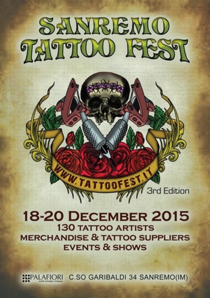Sanremo: dal 18 al 20 dicembre la terza edizione del Tattoo Fest. Un tatuaggio è per sempre, soprattutto in tempo di regali