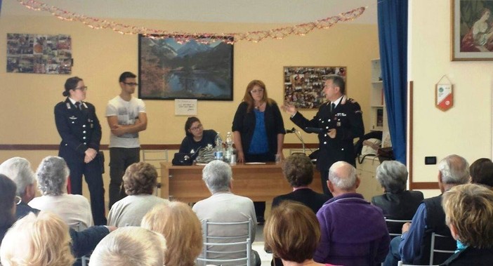 Prevenzione dei delitti ai danni di anziani, doppio incontro dei Carabinieri presso i centri anziani di Taggia e Arma di Taggia