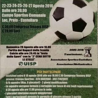 Castellaro: dal 22 al 28 agosto un torneo amatoriale goliardico di calcio a 5 per acquistare un defibrillatore per il campo sportivo