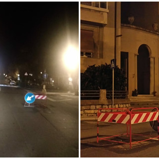 Imperia: transenna non segnalata al centro della carreggiata in viale Matteotti. La denuncia dei nostri lettori