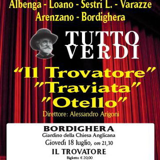 Bordighera: giovedì a teatro nel giardino della Chiesa Anglicana con le opere di Verdi Bordighera: giovedì a teatro nel giardino della Chiesa Anglicana con le opere di Verdi