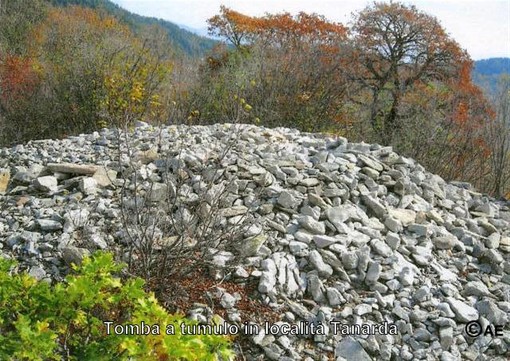 Pigna: nei pressi della diga di Tanarda, scoperta una grande tomba a tumulo realizzata con migliaia di pietre