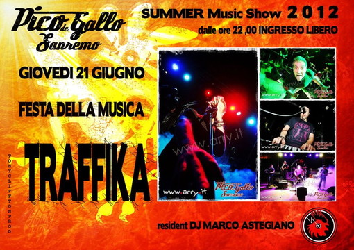 Festa della musica con i 'Traffika' al Pico de Gallo Sanremo