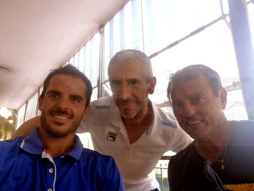 Tennis: dopo gli straordinari risultati al torneo di Wimbledon oggi Thomas Fabbiano si è allenato a Bordighera