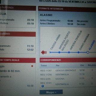 Scambio rotto nella stazione di Alassio: treno regionale in ritardo di oltre 50 minuti