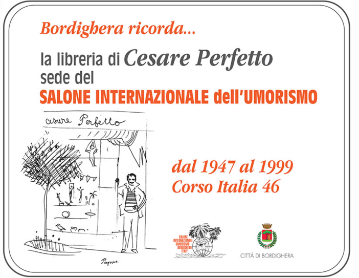 Bordighera, oggi inaugurazione di due targhe commemorative del Salone Internazionale dell'Umorismo Bordighera, oggi inaugurazione di due targhe commemorative del Salone Internazionale dell'Umorismo