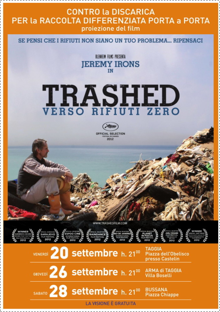 Ad Imperia sbarca il docufilm 'Trashed': messaggio di speranza sullo stato di salute del pianeta Terra Ad Imperia sbarca il docufilm 'Trashed': messaggio di speranza sullo stato di salute del pianeta Terra
