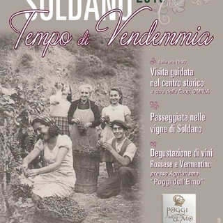 A Soldano è 'Tempo di Vendemmia', al via un tour turistico creato dalla Confesercenti con più tappe, in alcuni luoghi magici del Ponente Ligure