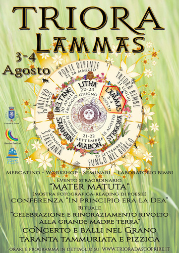 Triora: il 3 e 4 agosto si celebra la Madre Terra e i suoi doni con l’evento ‘Triora Lammas 2019’ Triora: il 3 e 4 agosto si celebra la Madre Terra e i suoi doni con l’evento ‘Triora Lammas 2019’