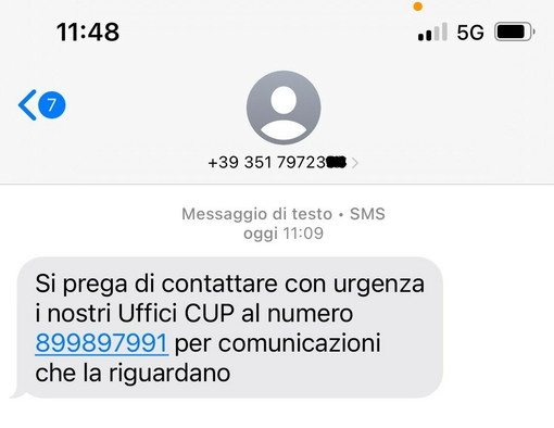 Allerta truffe telefoniche, Asl 1 Imperiese mette in guardia i cittadini: “Non rispondete agli SMS sospetti” Allerta truffe telefoniche, Asl 1 Imperiese mette in guardia i cittadini: “Non rispondete agli SMS sospetti”