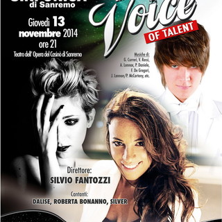 Sanremo: il 13 novembre al Teatro del Casinò il concerto 'The Voice of Talent'