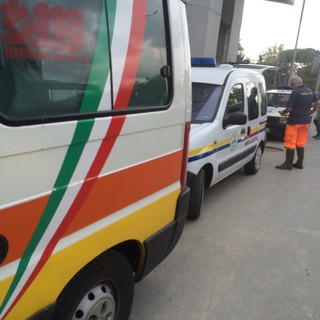 Il gruppo della Protezione Civile della Croce Verde Intemelia oggi in aiuto alla popolazione genovese