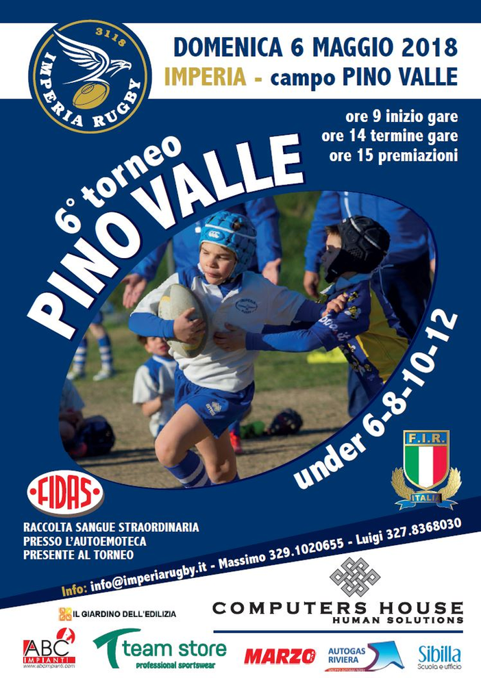 Sesta edizione del “Pino Valle” per il rugby propaganda ad Imperia: inizia il conto alla rovescia