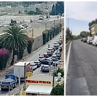 Code sull'Aurelia, traffico in tilt tra Bordighera e Ventimiglia (Foto)
