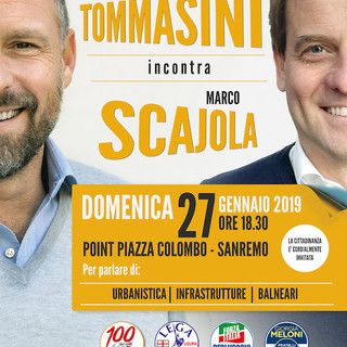 Sanremo: Marco Scajola domenica ospite al point del candidato sindaco Tommasini Sanremo: Marco Scajola domenica ospite al point del candidato sindaco Tommasini