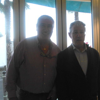 Elezioni comunali Diano Marina: Umberto Bossi a cena con Giacomo Chiappori ieri sera al ristorante Beach Bar