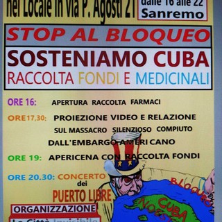 Sanremo, Il Circolo Culturale "La Città Invisibile" e l'Associazione di Amicizia Italia-Cuba organizzano "Un pomeriggio a sostegno di Cuba"