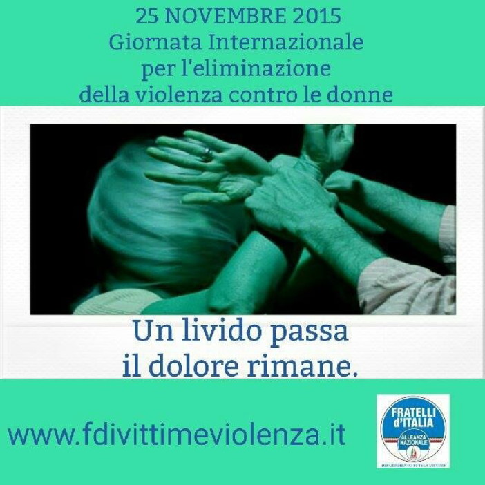 Iniziativa di Fratelli d'Italia della nostra provincia per la Giornata internazionale per l'eliminazione della violenza contro le donne