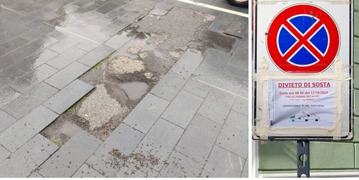 Buche in via Colombo ad Arma di Taggia, il Comune: "Cartelli esposti da lunedì, domani l'inizio dei lavori"