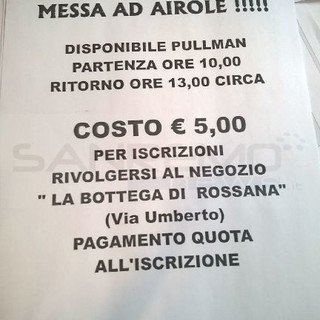 Sanremo: Coldirodi va a messa ad Airole, due pullman per portare i 'collantini' da don Pasquale