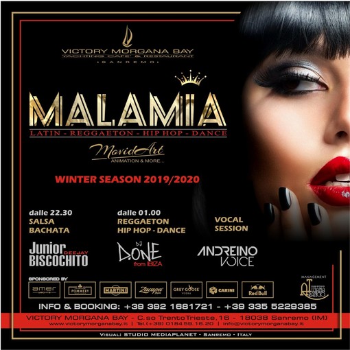 Sanremo: da stasera due serate al Victory, oggi via al venerdì notte targato Malamia e domani tornerà Season of Wonders