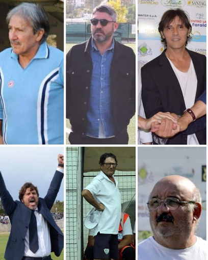 Nell'ordine: Enrico Vella, Valentino Papa, Carlo Calabria, Giancarlo Riolfo, Amedeo Costanzo e Giancarlo Morganella (foto facebook Sanremese Calcio)
