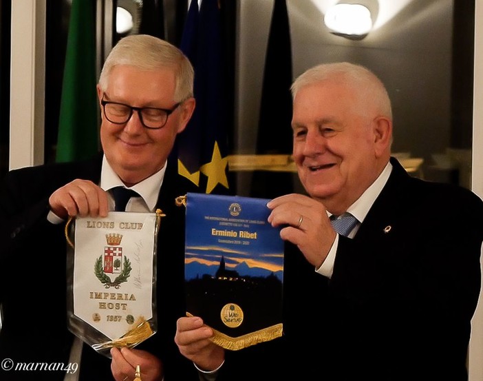 Il Lions Club Imperia Host incontra il Governatore Ribet e consegna un premio speciale al Presidente Vittorio Adolfo