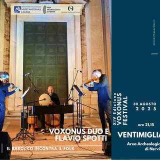 Ventimiglia: il Voxonus Festival chiude l’estate con un concerto nell’antico teatro romano Ventimiglia: il Voxonus Festival chiude l’estate con un concerto nell’antico teatro romano