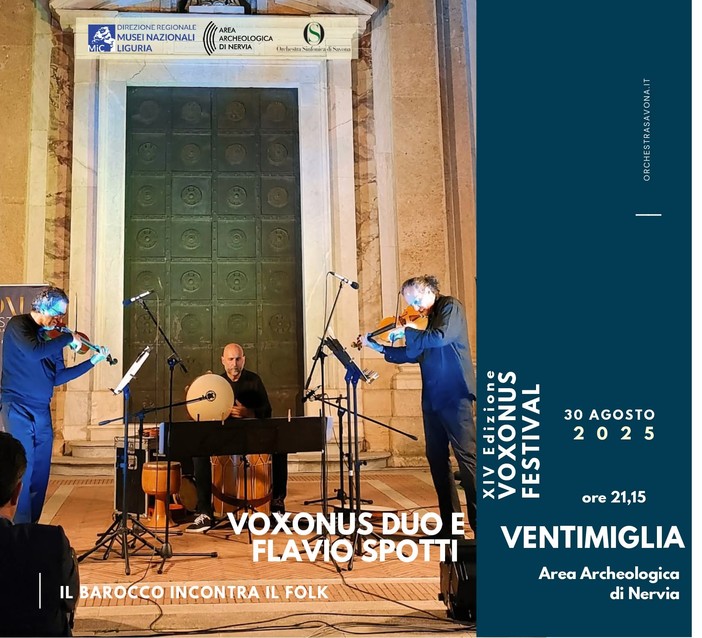 Ventimiglia: il Voxonus Festival chiude l’estate con un concerto nell’antico teatro romano Ventimiglia: il Voxonus Festival chiude l’estate con un concerto nell’antico teatro romano